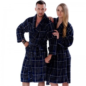 Couple de pyjama en molleton à rayures
