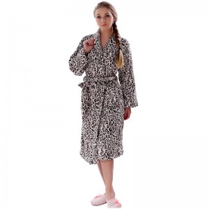 Pyjama imprimé léopard pour femmes