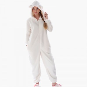 Femmes Adultes Onesie Pyjamas À Capuche Avec Oreilles Animales