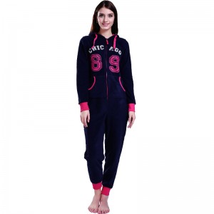 Ensembles de pyjama à capuchon Onesie à capuchon en microfibre pour adultes pour femmes