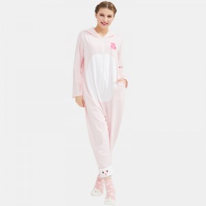 Ensemble de pyjama brodé en jersey de coton pour femmes